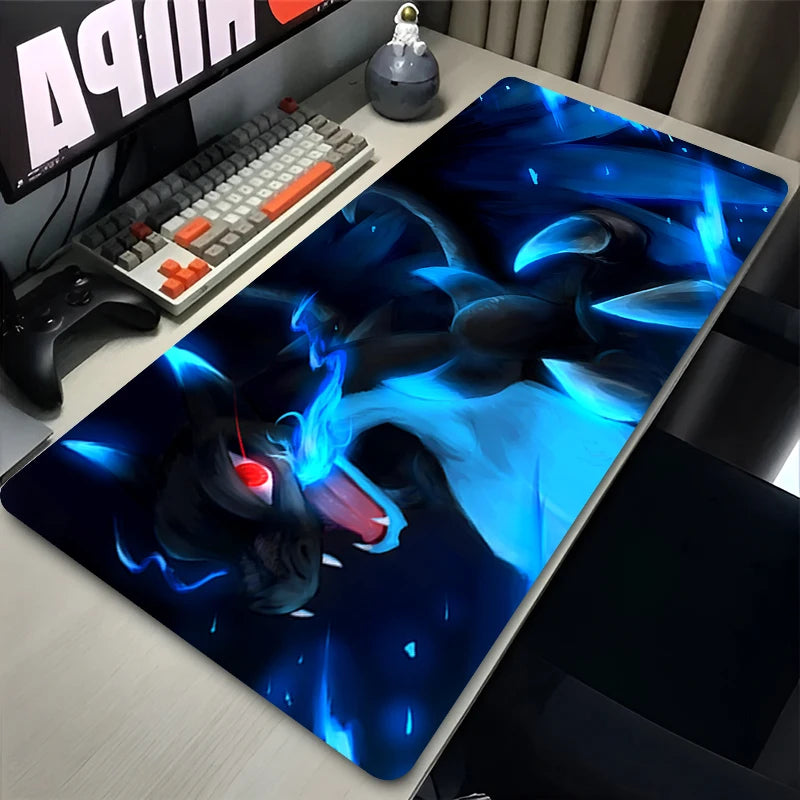 Tapis de souris p-pokemon Mega Charizard X - Desk&Co – Accessoires de bureau & tapis de souris premium