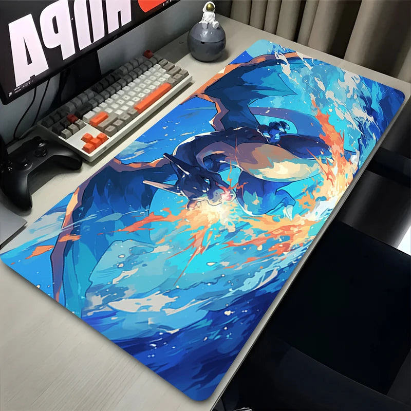 Tapis de souris p-pokemon Mega Charizard X - Desk&Co – Accessoires de bureau & tapis de souris premium